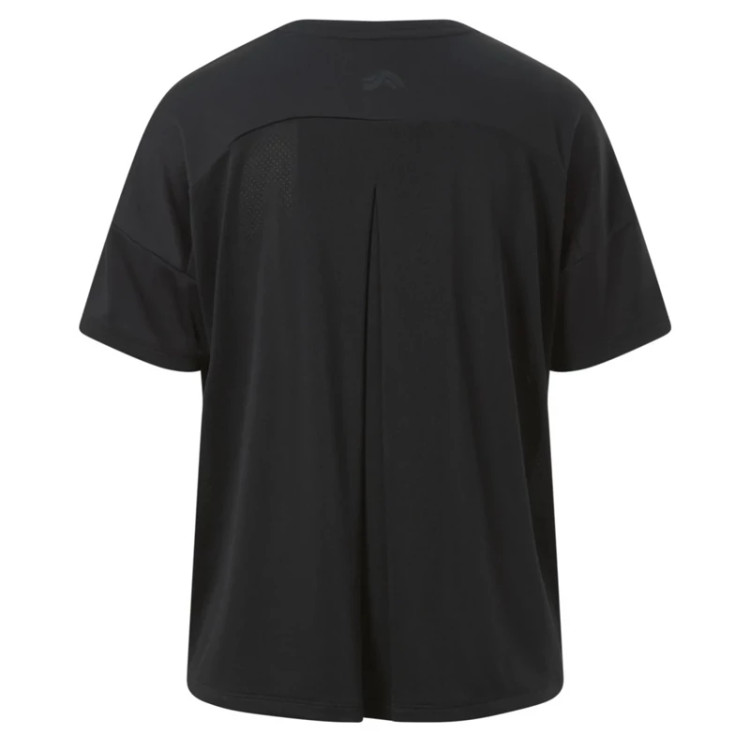 خرید تیشرت ورزشی زنانه/برند کریویت/ رنگ مشکی/جنس پلی استر و اسپندکس/ضد تعریق و ضد بو نمای پشت