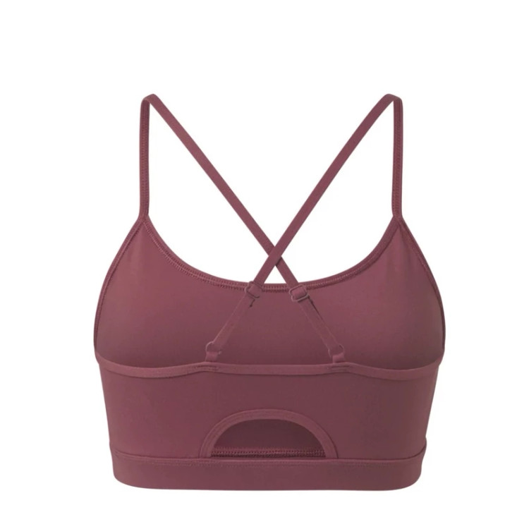 خرید نیم تنه ورزشی زنانه/برند کریویت آلمان/رنگ صورتی گوشتی/جنس پلی آمید و الاستان /خشک شونده سریع و تنفس پذیر نمای پشت