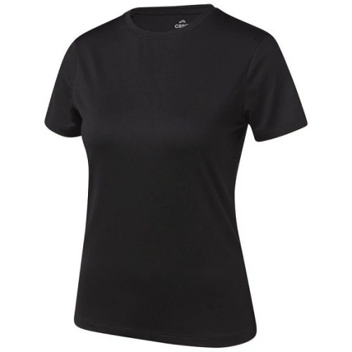 خرید تیشرت ورزشی زنانه مشکی کریویت/تنفس پذیر و خشک شونده سریع نمای جلو /صبامی