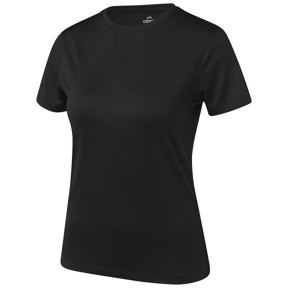 خرید تیشرت ورزشی زنانه مشکی کریویت/تنفس پذیر و خشک شونده سریع نمای جلو /صبامی