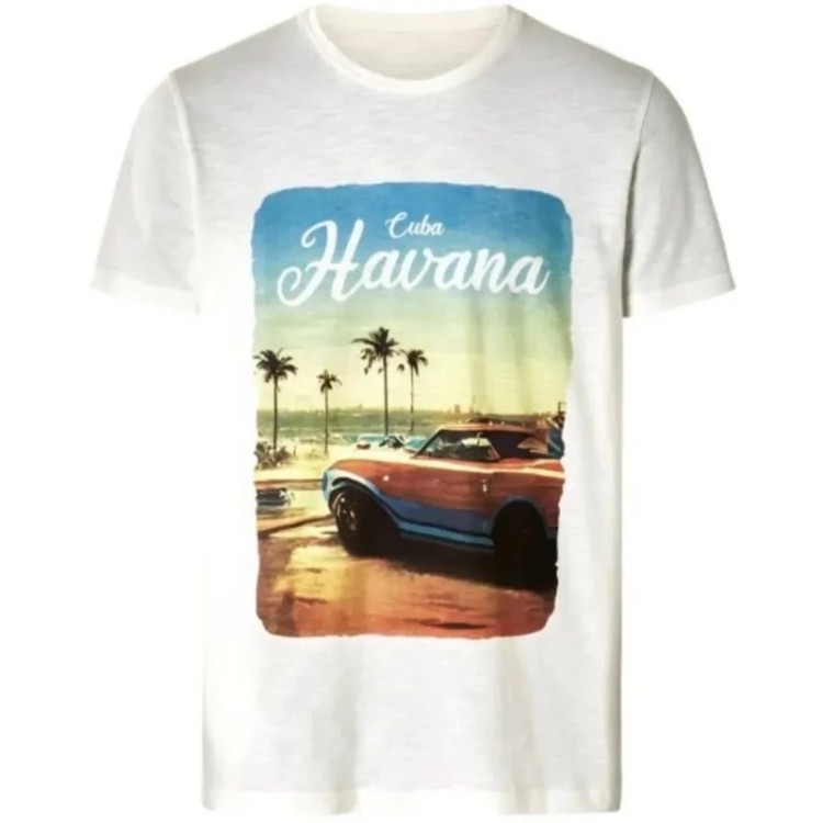 خرید تیشرت نخی مردانه/برند لیورجی آلمان/رنگ سفید/ خنک و تابستانی/فروشگاه صبامی نمای جلو