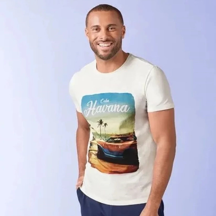 خرید تیشرت نخی مردانه/برند لیورجی آلمان/رنگ سفید/ خنک و تابستانی/فروشگاه صبامی نمای تنخور