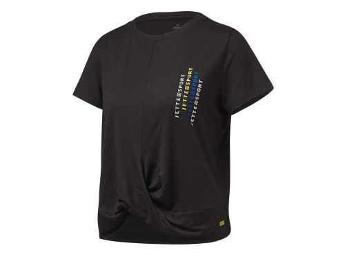 خرید تیشرت ورزشی زنانه/ برند کریویت آلمان/ رنگ مشکی/جنس پلی استر و الاستان/صبامی نمای جلو