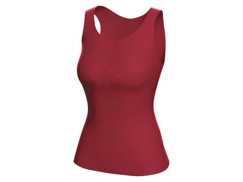 تاپ ورزشی زنانه راک تریل آستین حلقهای با رنگ زرشکی/تاپ زنانه ورزشی برند کریویت با کشسانی بالا و قابلیت خشکشوندگی سریع