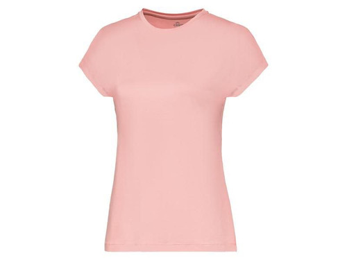 تیشرت ورزشی زنانه کریویت – رنگ صورتی روشن، نمای جلو ساده و شیک