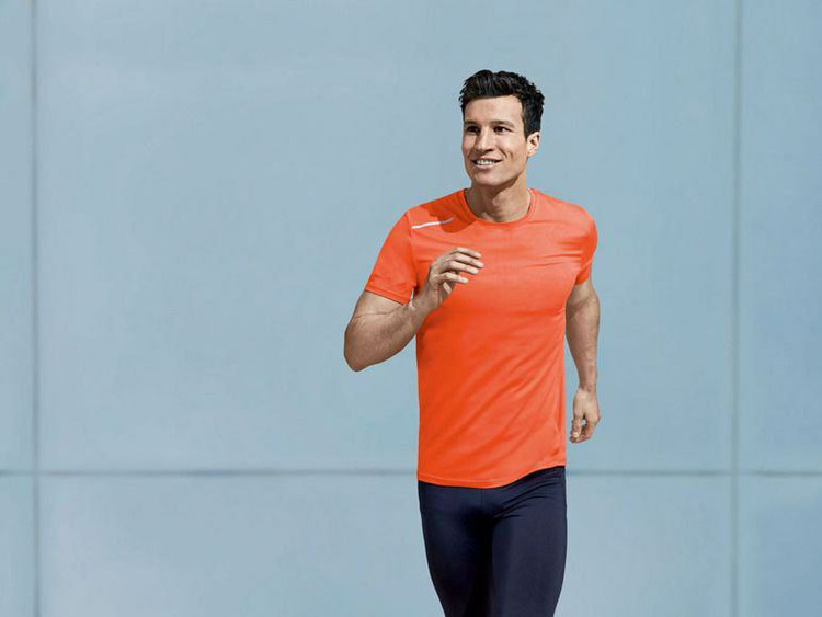 تیشرت ورزشی مردانه/رنگ نارنجی نمای کامل | صبامی