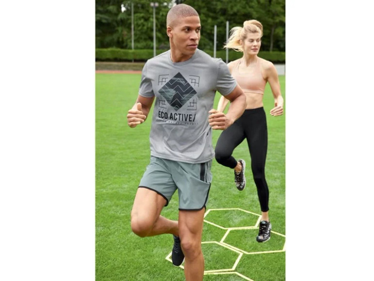 خرید تیشرت مردانه طوسی کریویت | مناسب ورزش و روزمره نمای تنخور