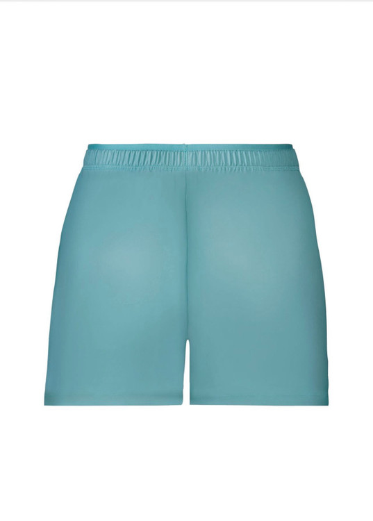 خرید شورتک ورزشی زنانه برند کریویت| رنگ سبزآبی سبک و راحت نمای پشت | صبامی