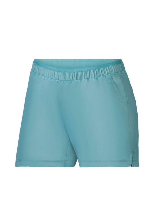 خرید شورتک ورزشی زنانه برند کریویت| رنگ سبزآبی سبک و راحت نمای جلو | صبامی