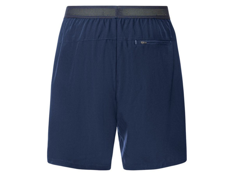 شلوارک ورزشی مردانه سرمهای برند Crivit آلمان با جیب زیپی و پارچه سبک و تنفسپذیر نمای پشت | صبامی