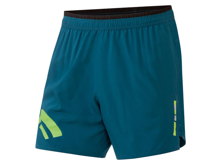 خرید شلوارک ورزشی مردانه سبز Crivit آلمان با نوار شبنما و جیب زیپی پشتی | صبامی