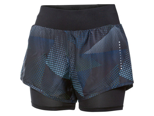 خرید شلوارک ورزشی زنانه دولایه Crivit آلمان مشکی و آستر کشاله دار | صبامی