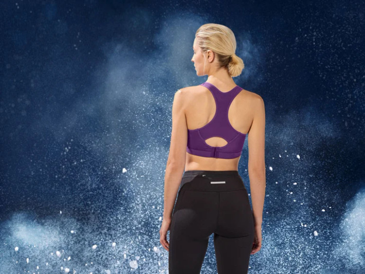 خرید نیم تنه ورزشی زنانه/برند کریویت/رنگ بنفش/پلی آمید و الاستان/تنفس پذیر با پدمتحرک/صبامی نمای کامل