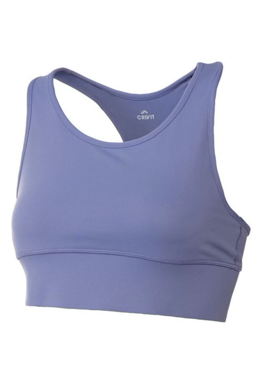 خرید نیم تنه ورزشی زنانه/برند کریویت/رنگ یاسی/جنس پلی آمید و الاستان/ضد تعریق و ضد بو