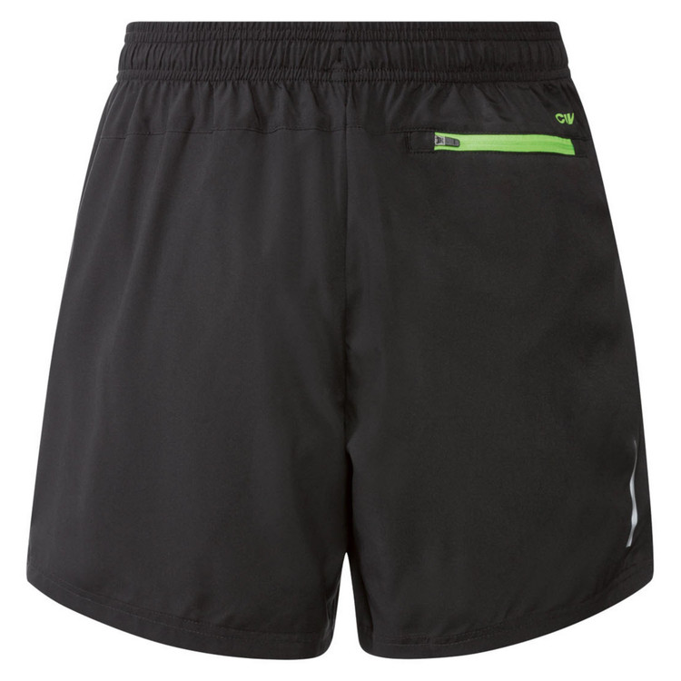 خرید شلوارک ورزشی مردانه مشکی برند کریویت با نوار شبنما و بند تنظیم سایز، مدل تکلایه، محصول لیدل آلمان نمای پشت | صبامی