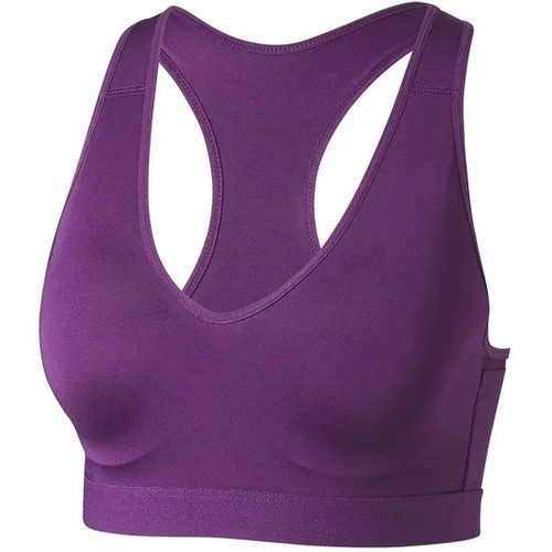 تنه ورزشی زنانه بنفش با فوم ثابت و قزن پشت مناسب تمرین و استفاده روزمره