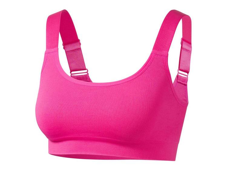 خرید نیمتنه ورزشی زنانه صورتی Crivit با پد متحرک، بندهای قابل تنظیم و پشت توری تنفسی