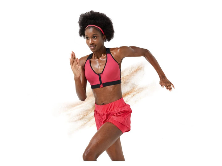 خرید نیم تنه زنانه ورزشی/برند کریویت/رنگ گلبهی/جنس پلی آمید و الاستان نمای تنخور