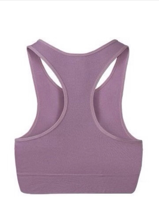 خرید نیم تنه ورزشی زنانه کریویت یاسی با پارچه کشی و اسفنج قابل تعویض نمای پشت | صبامی