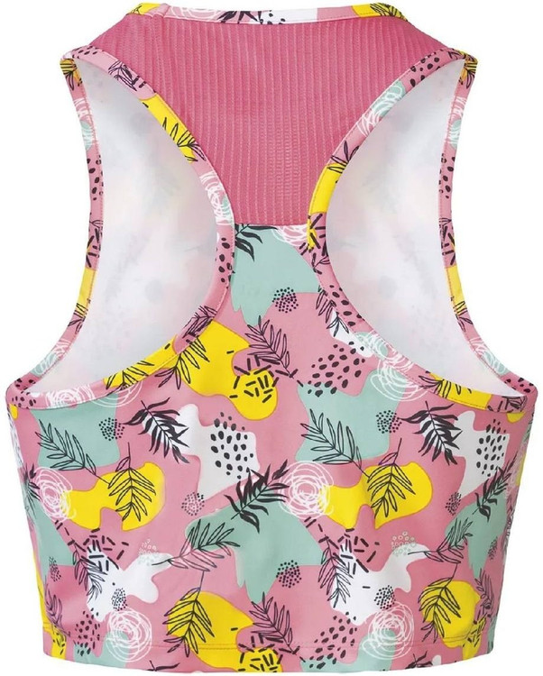 خرید تاپ زنانه Mistral رنگ صورتی با پارچه پلیاستر و الاستان، فناوری LYCRA،قابلیت خشک شدن سریع نمای پشت | صبامی