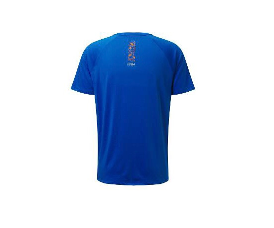 تیشرت مردانه ورزشی Crivit رنگ آبی کاربنی مناسب باشگاه و استفاده روزمره نمای پشت | صبامی