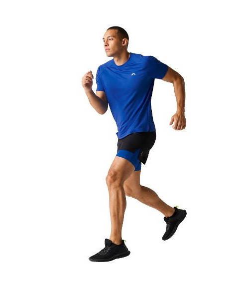 تیشرت مردانه ورزشی Crivit رنگ آبی کاربنی مناسب باشگاه و استفاده روزمره نمای تنخور | صبامی