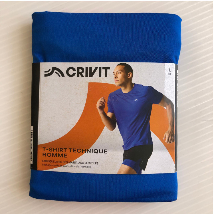 تیشرت مردانه ورزشی Crivit رنگ آبی کاربنی مناسب باشگاه و استفاده روزمره | صبامی نمای کامل