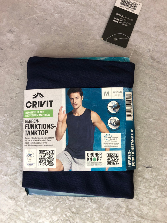 خرید رکابی ورزشی مردانه/برند کریویت/رنگ سرمه ای/جنس پلی استر/تنفس پذیر و خشک شونده سریع نمای کامل | صبامی