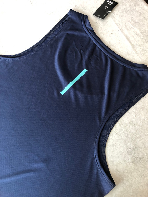 خرید رکابی ورزشی مردانه/برند کریویت/رنگ سرمه ای/جنس پلی استر/تنفس پذیر و خشک شونده سریع نمای چاپ | صبامی