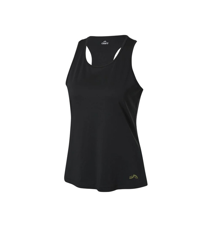 خرید تاپ زنانه ورزشی کریویت مشکی پلی استر و الاستان نمای جلو | صبامی