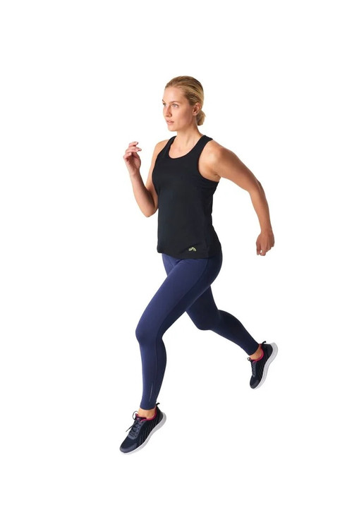 خرید تاپ زنانه ورزشی کریویت مشکی پلی استر و الاستان نمای تنخور | صبامی