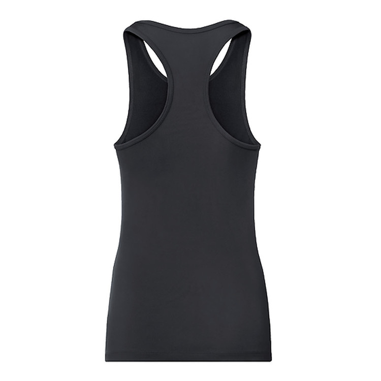 خرید تاپ زنانه ورزشی کریویت مشکی پلی استر و الاستان نمای پشت | صبامی