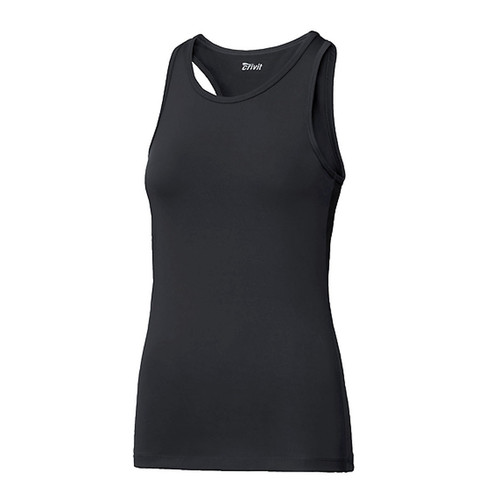 خرید تاپ زنانه ورزشی کریویت مشکی پلی استر و الاستان نمای جلو | صبامی