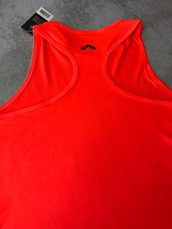 خرید تاپ زنانه ورزشی کریویت نارنجی پلی استر و الاستان نمای یقه | صبامی