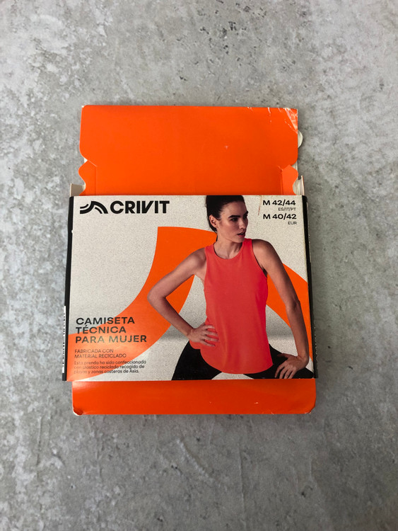 خرید تاپ زنانه ورزشی کریویت نارنجی پلی استر و الاستان نمای جلد | صبامی