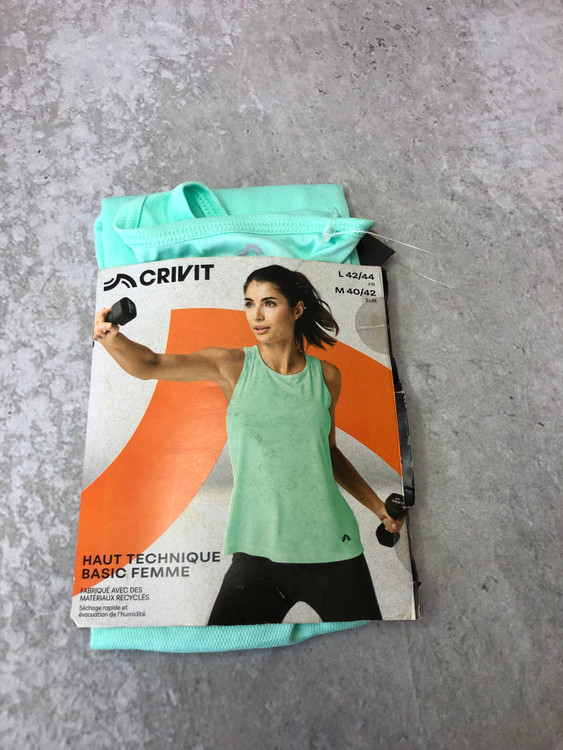 خرید تاپ زنانه ورزشی کریویت سبز روشن پلی استر و الاستان نمای جلد | صبامی