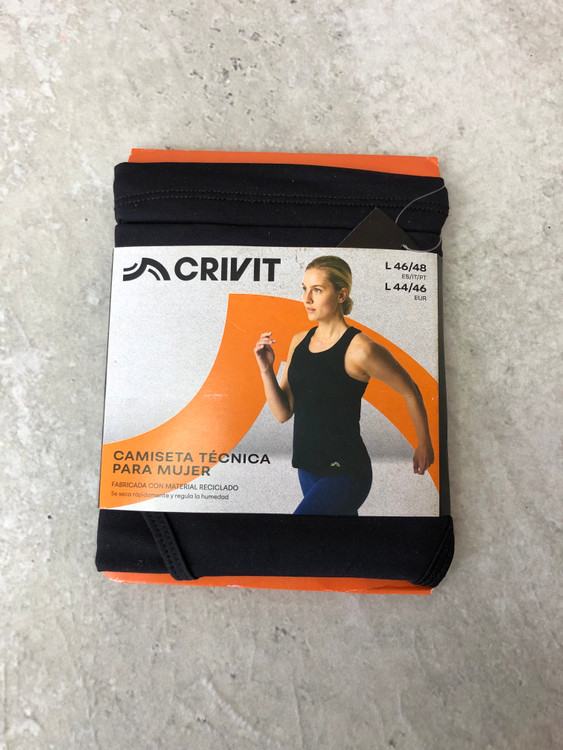 خرید تاپ زنانه ورزشی کریویت مشکی پلی استر و الاستان نمای جلد | صبامی