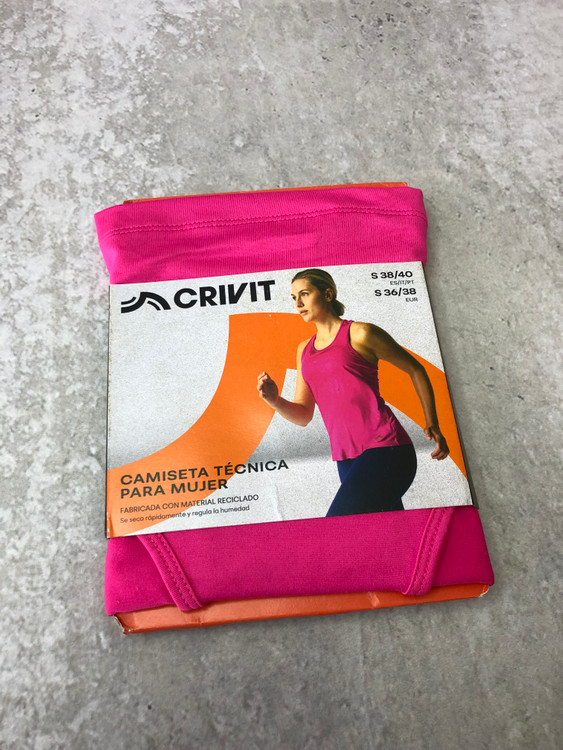 خرید تاپ زنانه ورزشی کریویت صورتی پلی استر و الاستان نمای جلد | صبامی