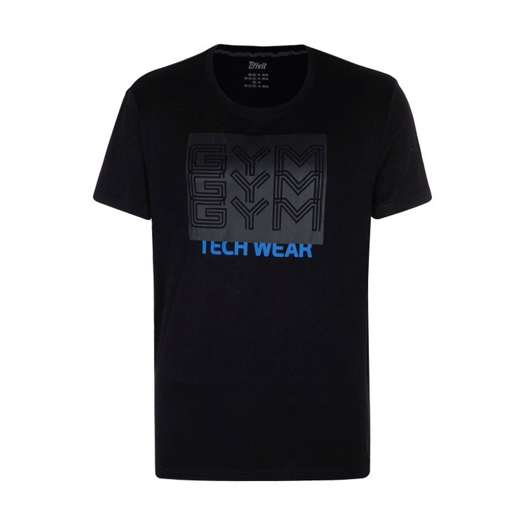 خرید تیشرت مردانه مشکی کریویت | مناسب ورزش و روزمره نمای جلو | صبامی