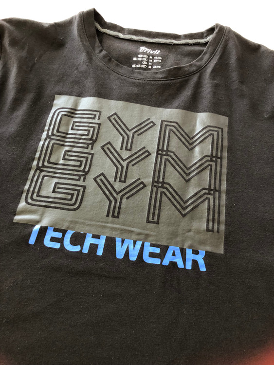 خرید تیشرت مردانه مشکی کریویت | مناسب ورزش و روزمره نمای چاپ | صبامی