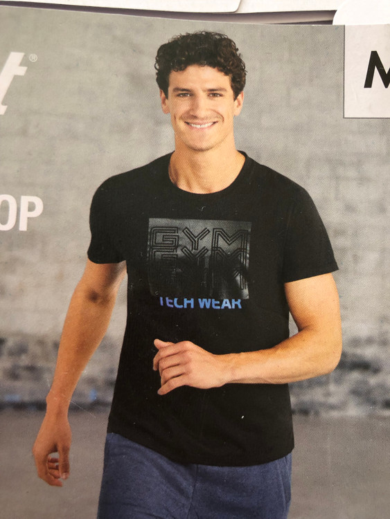 خرید تیشرت مردانه مشکی کریویت | مناسب ورزش و روزمره نمای تنخور | صبامی