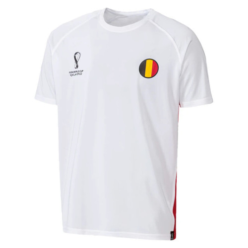 تیشرت ورزشی مردانه FIFA با طرح پرچم آلمان، رنگ سفید و قرمز، سبک و تنفسپذیر مناسب ورزش و تمرین روزانه/صبامی